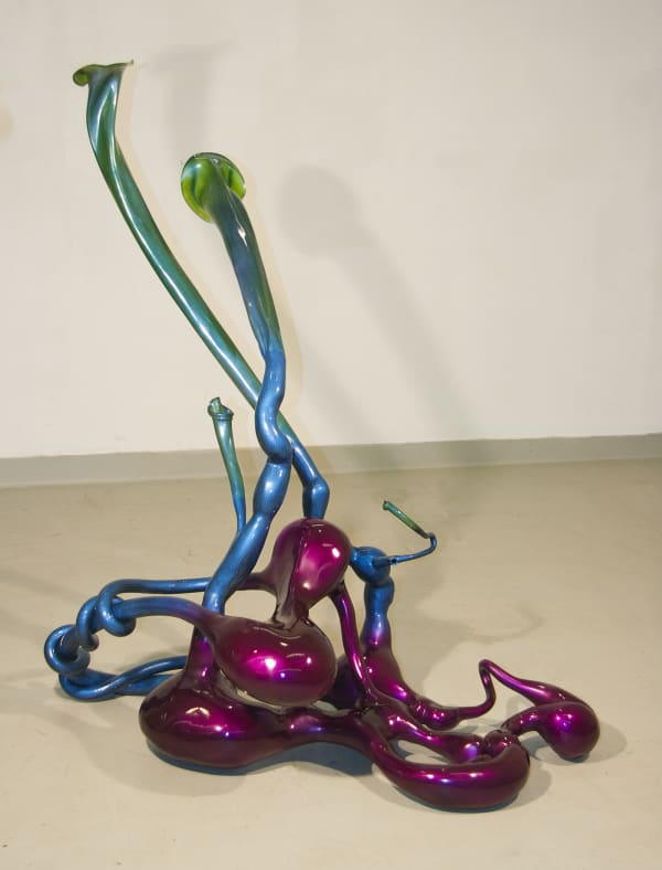 Dean Snyder NeverMind, 2013 candy and pearl auto enamel, carbon fiber, epoxy 62 x 49 x 27.5 inches