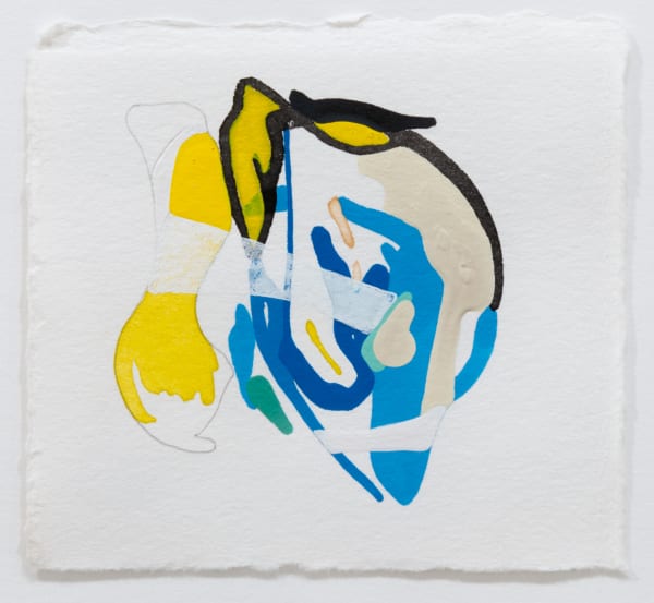 Max Van Pelt Pinnacle, 2019 gouache, acrylic ink, India ink, Rives BFK paper, graphite 3.5 x 3.75 inches
