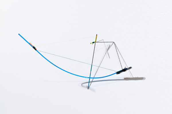 Max Van Pelt Stringing, 2020 acrylic, thread, aluminum, music wire, stainless steel 6 x 7.25 x 4.75 inches