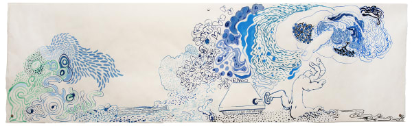 Daniel Heyman Sense, 2021 ink and gouache on paper 11.5 x 38 inches