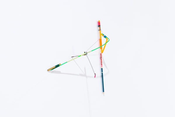 Max Van Pelt That instant, 2020 wood, thread, acrylic, stainless steel 7 x 10.75 x 6 inches