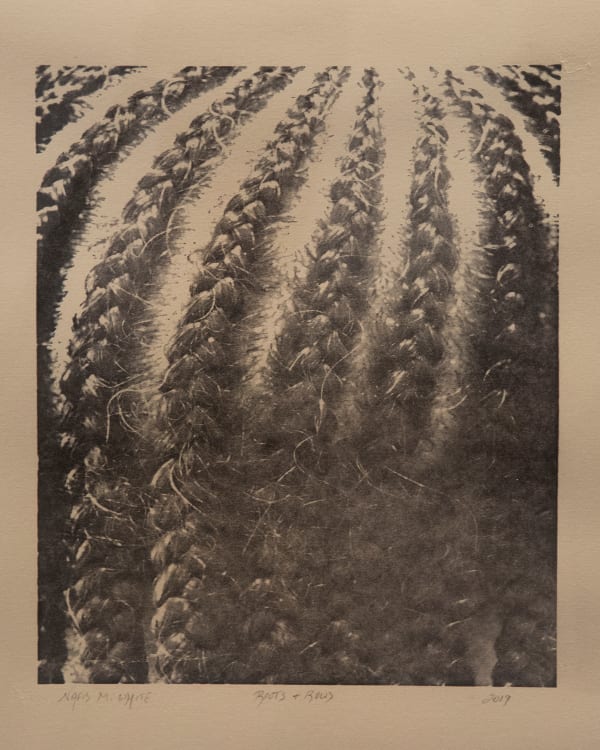 Nafis M. White Roots and Rows (I), 2020 photogravure and offset print 20 x 15 inches edition of 1
