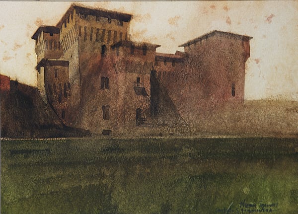Thomas Sgouros, Rome Series: Untitled (Brown Facade at Sunset), 1983-84
