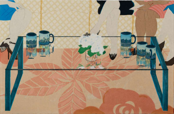 Stella Ebner The Talk Show, 2018 screen print 27 x 42 inches edition of 5