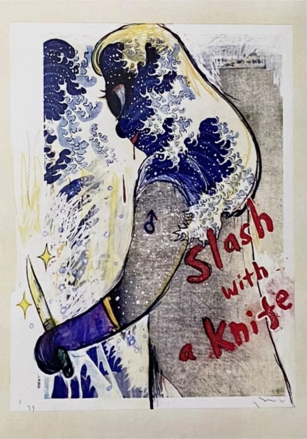 Yoshitomo Nara, Slash With a Knife, 1999