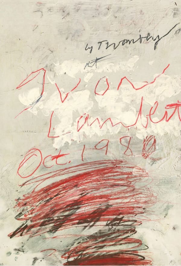 Cy Twombly, Yvon Lambert Exhibition Poster, 1980