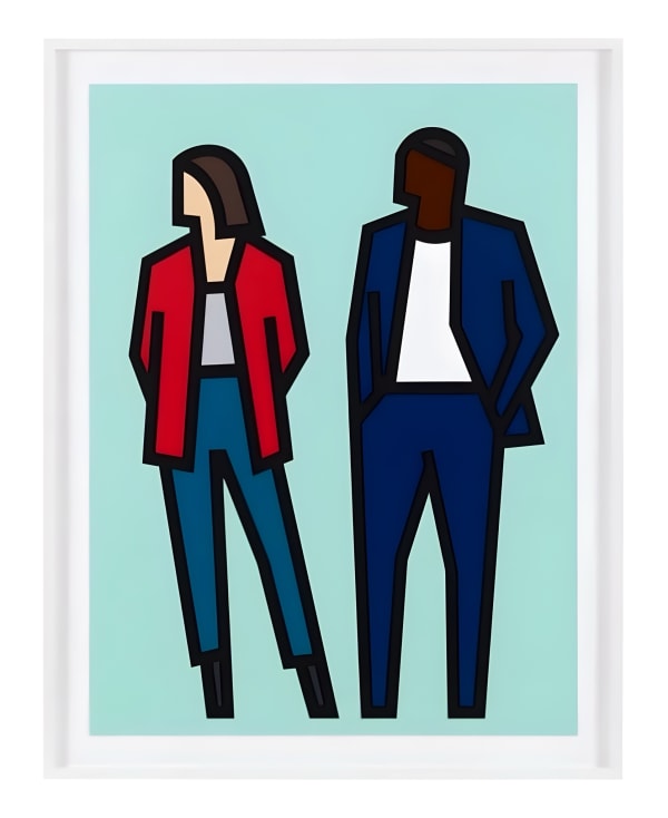 Julian Opie, Standing Couples: Carmen and Fabien, 2024