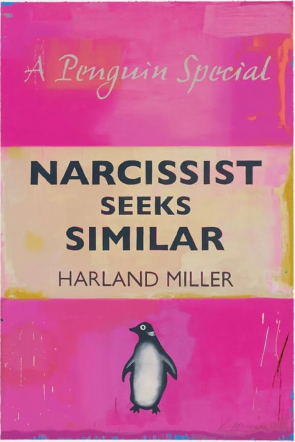 Harland Miller, Narcissist Seeks Similar (Small), 2021