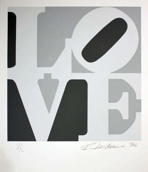 Robert Indiana, Love (Plate 4 from The Book of Love) (Grey), 1996