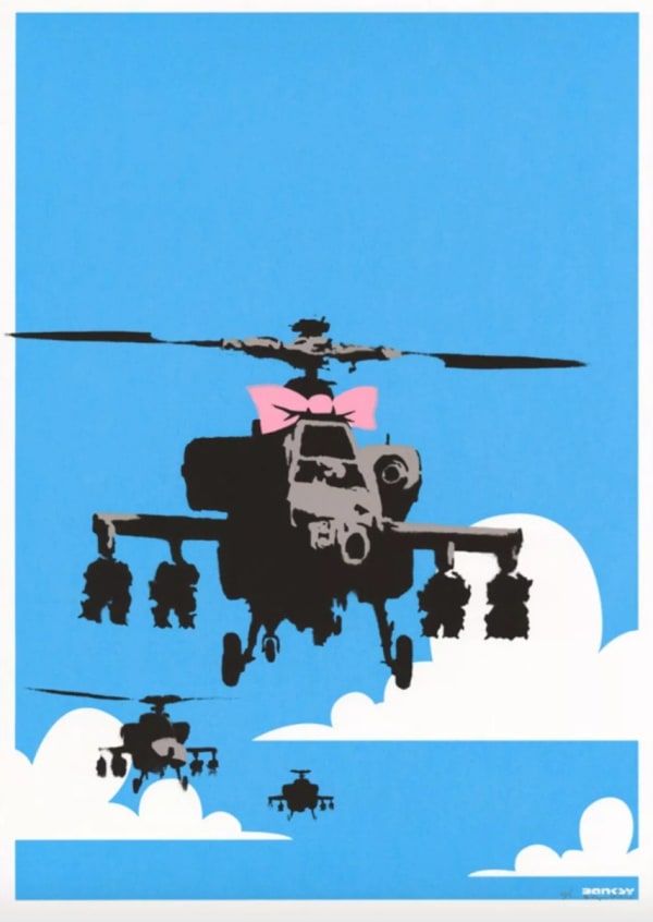 Banksy, Happy Choppers (Signed), 2003