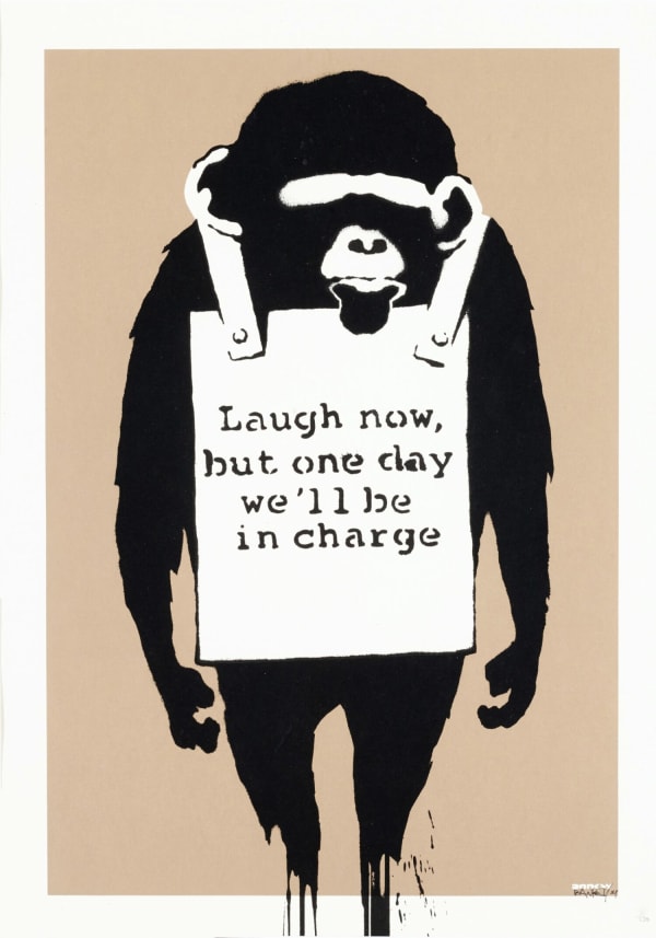 Banksy, Laugh Now (Signed), 2002