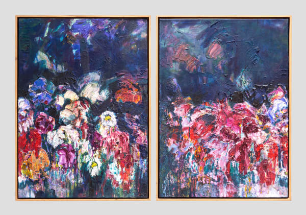 Claire Lichtenstein, A Garden of Thoughts (diptych), 2023