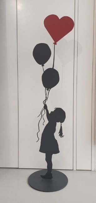 Jarrod Berman, Girl with 2 Balloons and Heart (XLarge), 2025