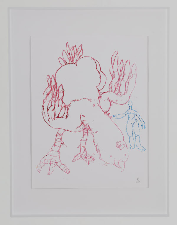 Eulogia Merle, Chicken and Figure conjuction #1, 2024