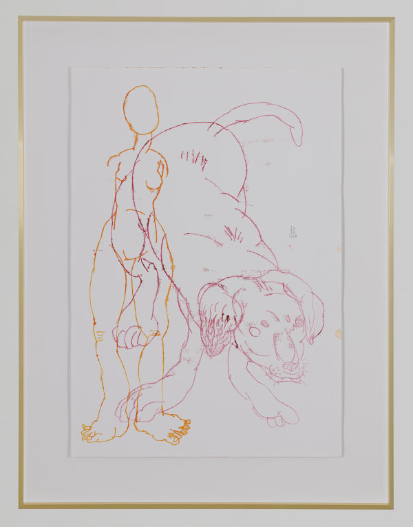 Eulogia Merle, Dog and Figure conjuction #3, 2024