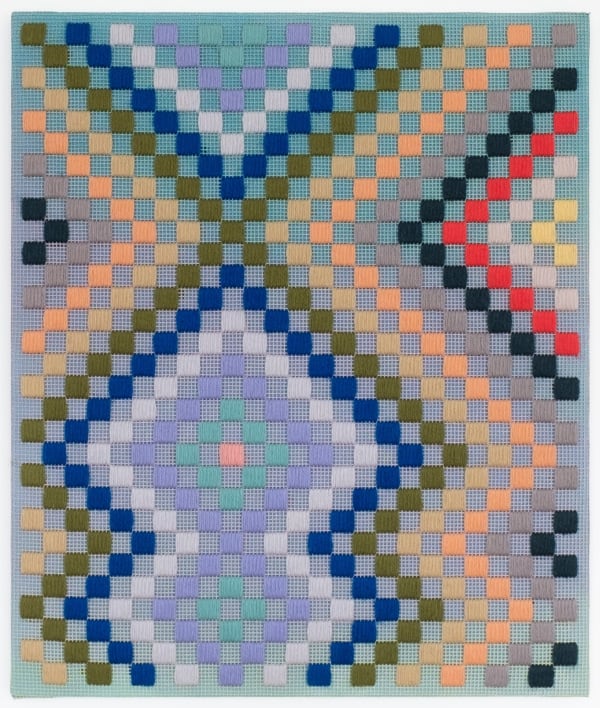 Cecilia Charlton, Punch card -- Patchwork [green], 2022