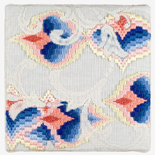 Cecilia Charlton, Triple-layer gather-gusset [yellow-pink-blue pomegranates], 2019