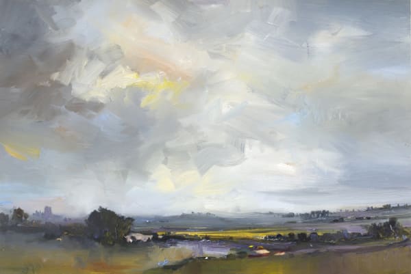 David Atkins, Landscape with a Castle, Dorset, 2017