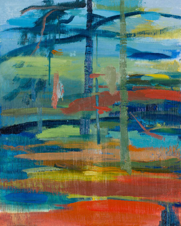 Calum McClure, Two Trees With Puddles, Kingley Vale, 2019