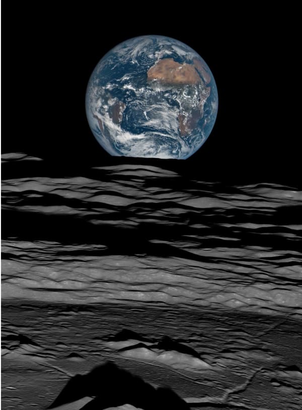 Michael Benson, Earth over the Lunar Horizon, Lunar Reconnaissance Orbiter, 12 October, 2015. 2016, 2016