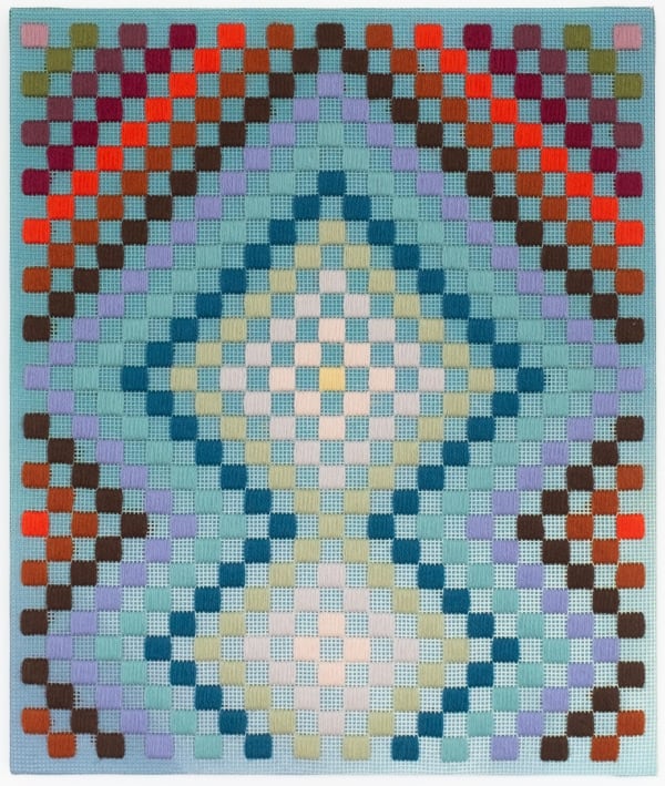 Cecilia Charlton, Punch card -- Patchwork [pink], 2022