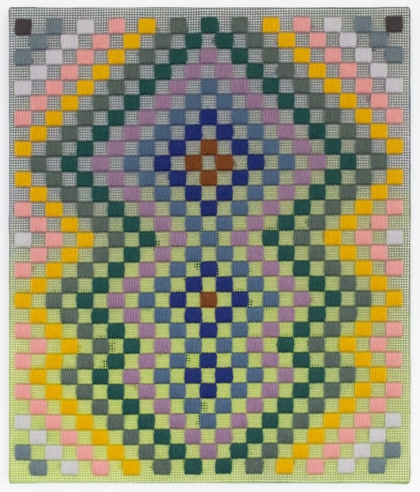 Cecilia Charlton, Punch card -- Patchwork [grey], 2022