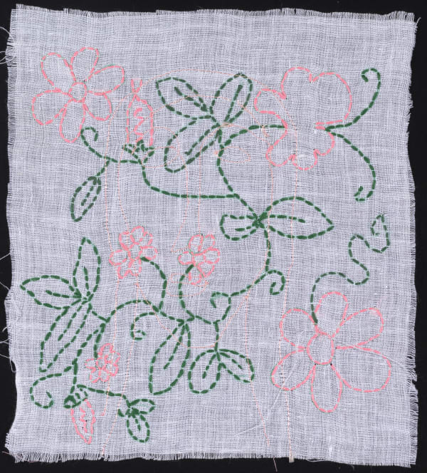 Alice Kettle Drawings & Collaborations, Pink Flowers, 2019