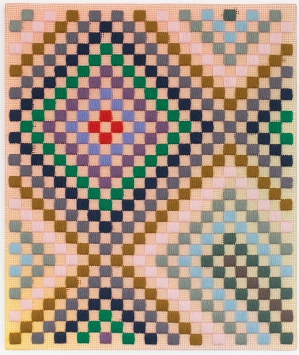 Cecilia Charlton, Punch card -- Patchwork [blue], 2022