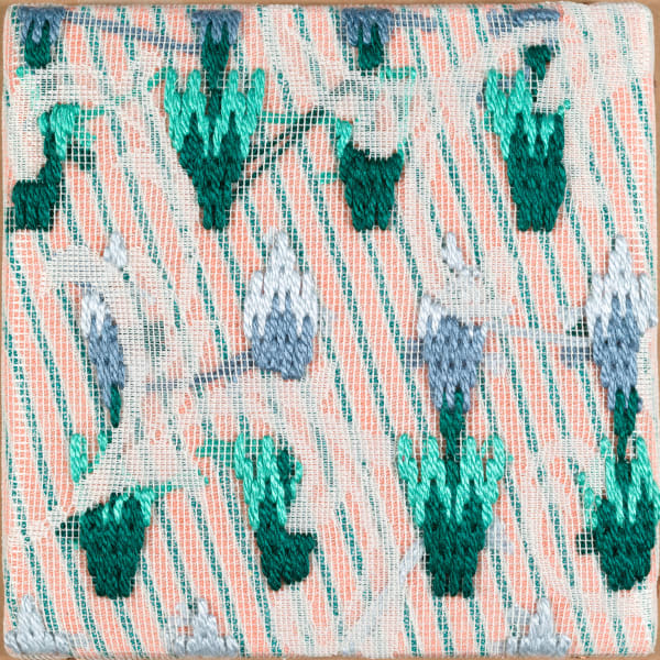 Cecilia Charlton, Triple-layer gather-gusset [blue tulips], 2019