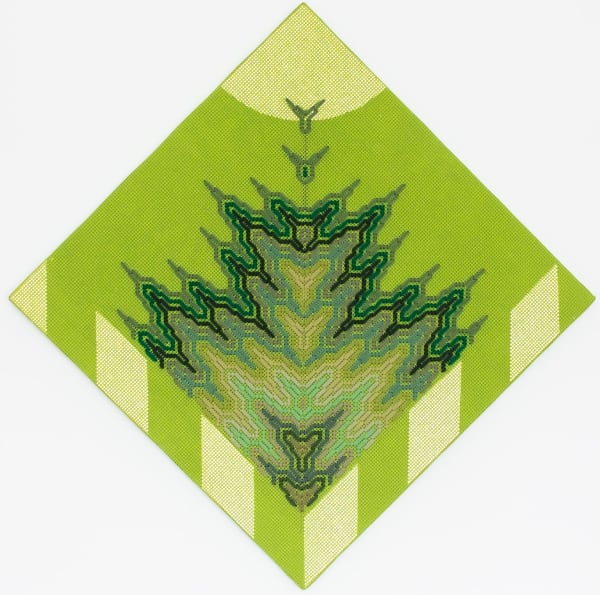 Cecilia Charlton, Sun Queen Rising [green], 2022