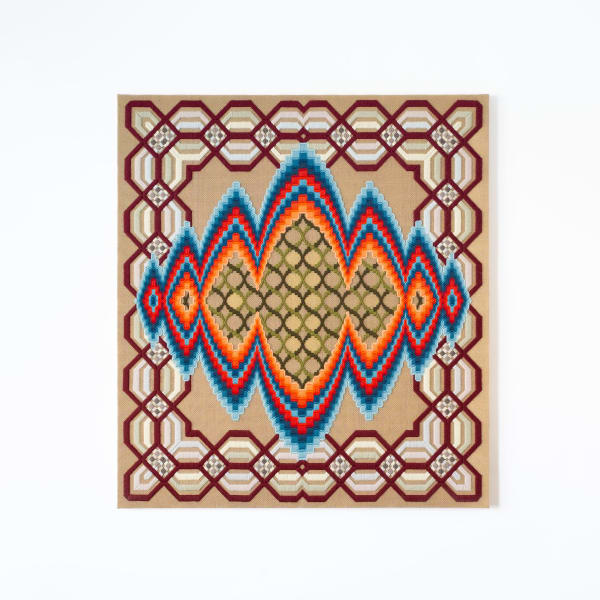 Cecilia Charlton, The two eternal poles of the world meet, multiply and converse [blue-red psychic portal], 2024