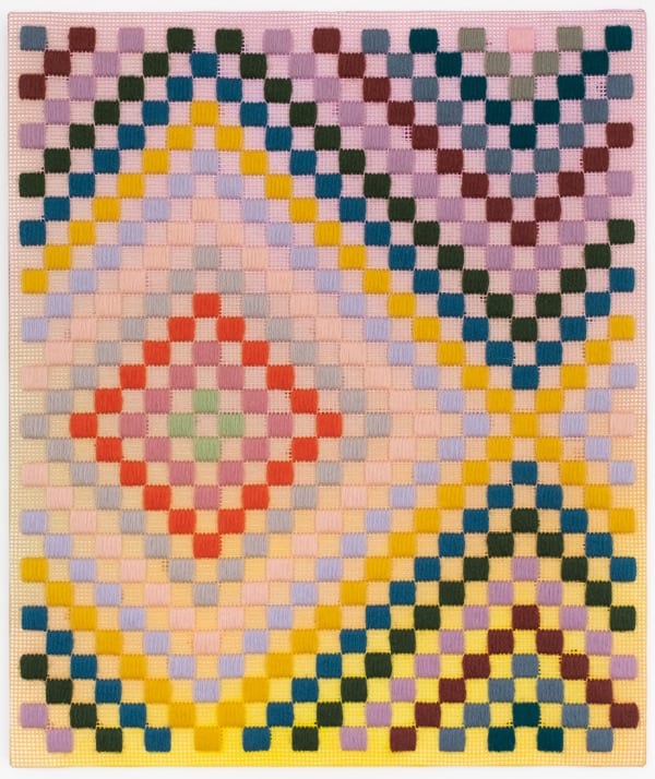 Cecilia Charlton, Punch card -- Patchwork [teal], 2022