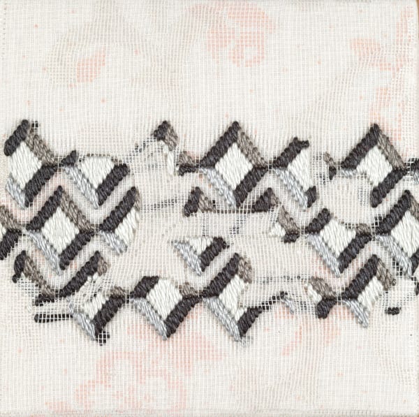 Cecilia Charlton, Triple-layer gather-gusset [grey diamonds], 2019