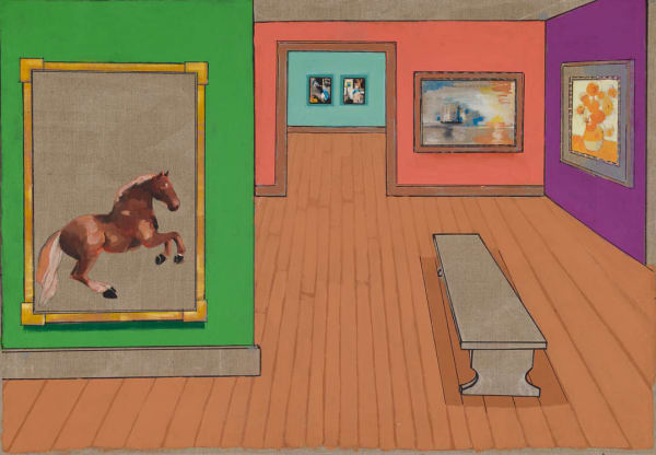 Stephen Farthing RA, The Museum of Good Painting and Good Frames: Trafalgar Square [National Gallery], 2017