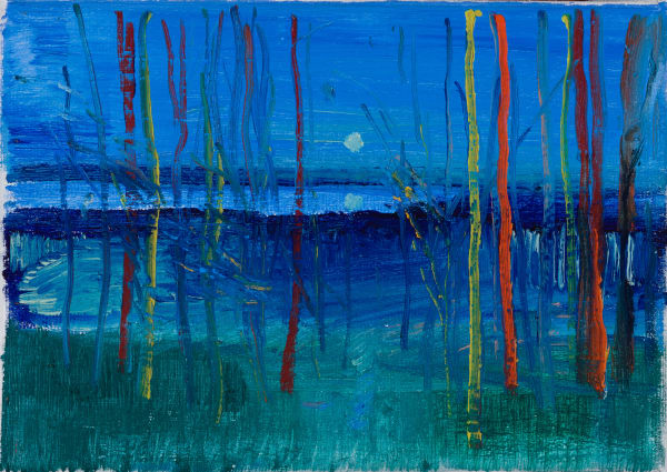 Calum McClure, Moon, Trees, Shore, 2021