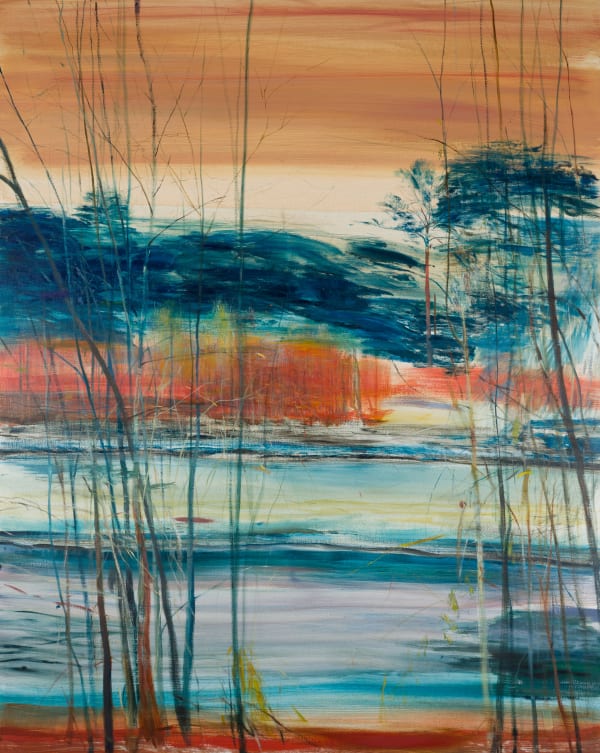 Calum McClure, Silver Birches and Pool, Iping Common, 2019