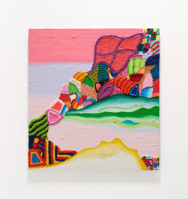 Daniel Chen 陈飞, The Grass Floats in a Pink Sky 小草漂浮在粉色天空, 2023