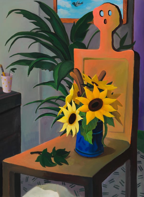 Cai Zebin 蔡泽滨, Fictional Image - Sunflowers on a Chair 编造的形象—椅子上的向日葵, 2020