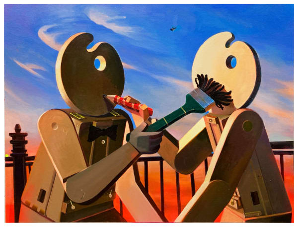 Cai Zebin 蔡泽滨, Two Self-portraits 两个自画像, 2021