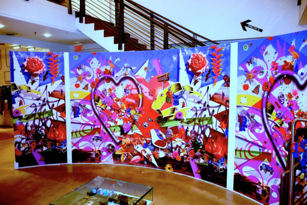 Carlos Betancourt in collaboration with Red Carter, El Portal and Re-Collections (commission for mural and swimsuit art for Barney's NY), 2009