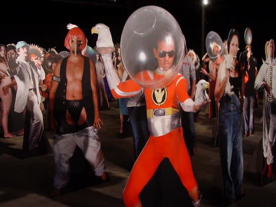 Carlos Betancourt, Installation, The Cut-Out Army, (detail view) , 2006