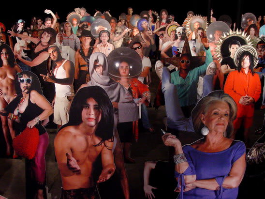 Carlos Betancourt, Installation, The Cut-Out Army, (Video Link) (front view from podium), 2006