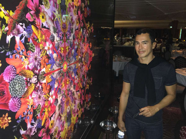 Carlos Betancourt, Infinity Re-Collections; site specific corporate art commission (Detail, side view of artwork), 2011