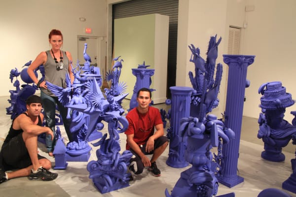 Carlos Betancourt in collaboration with Alberto Latorre, Portrait of a Garden (assembly of installation), 2009