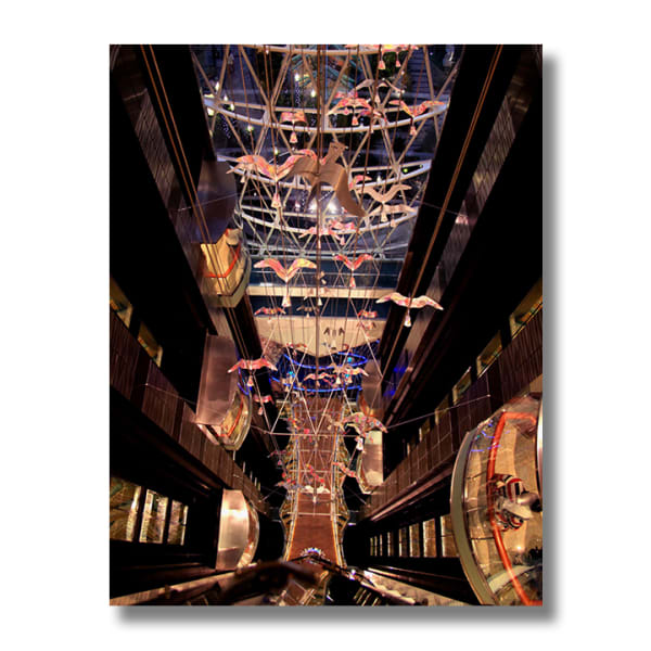 A Flock of Seagulls, 2009 (site specific suspended sculpture, corporate commission, Icart