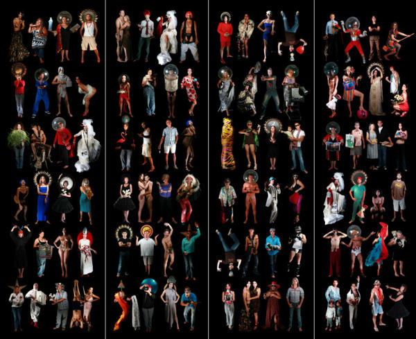 Carlos Betancourt, The Cut-Out Army, (quadriptych), 2006