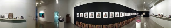 Carlos Betancourt, La Mascara Souvenirs, (part of the exhibit The Hand of the Eye, Questions of Travel, overall view), 2005