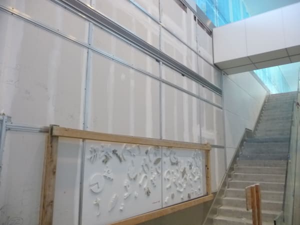 Carlos Betancourt in collaboration with Alberto Latorre, Archaic Substance, North Terminal Project Miami International Airport, Miami-Dade Art in Public Places commission (construction site, walls), 2011