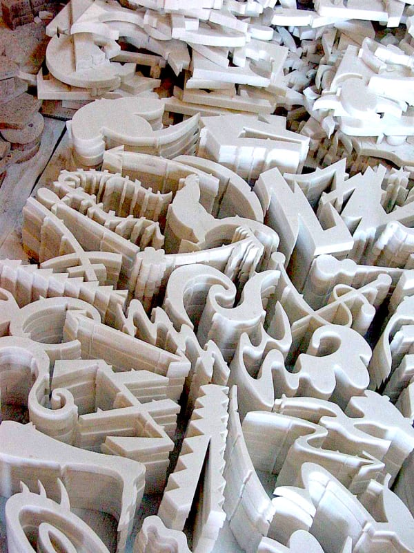 Carlos Betancourt in collaboration with Alberto Latorre, Archaic Substance, North Terminal Project Miami International Airport, Miami-Dade Art in Public Places commission (sculptural elements at construction site), 2011