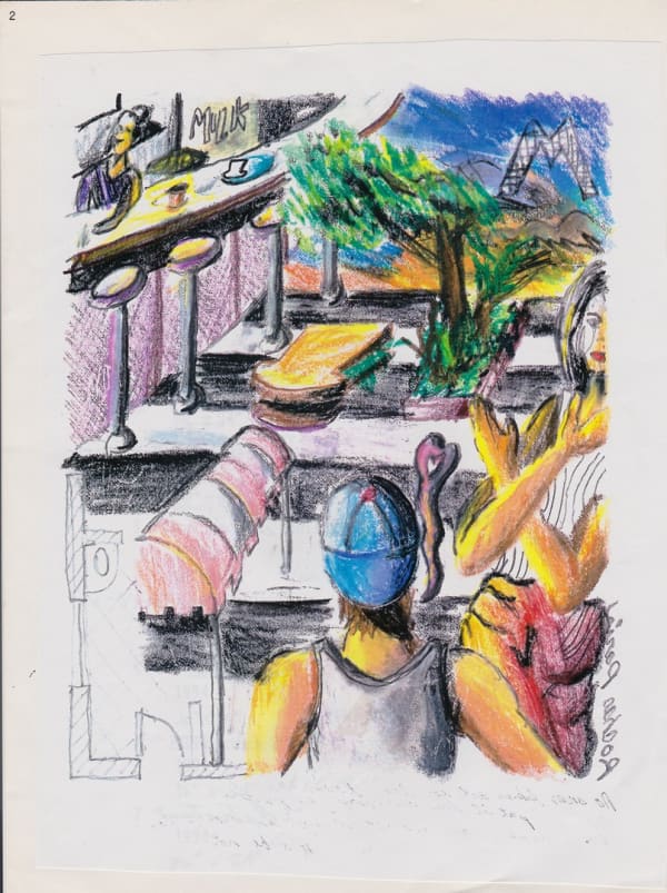 Carlos Betancourt, Imperfect Utopia Lincoln Road Sketches I, 1987-91